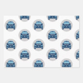 Polizeiauto Frontansicht Geschenkpapier Set (Vorderseite 3)