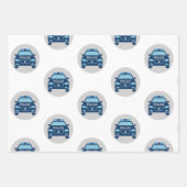 Polizeiauto Frontansicht Geschenkpapier Set (Vorderseite 2)