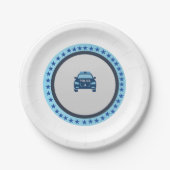 Polizeiauto Pappteller (Vorderseite)
