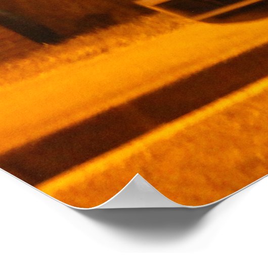 Polizeiautoabendplakat Poster (Ecke)