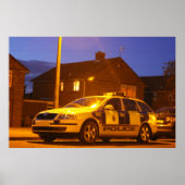 Polizeiautoabendplakat Poster (Vorne)