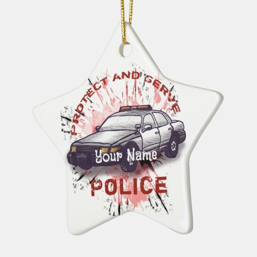 Polizeiautobahn Keramik Ornament (Links)