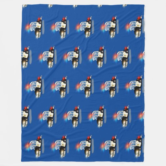 Polizeiautos mit Whimsikum-Cartoon-Decken Fleecedecke (Vorderseite)