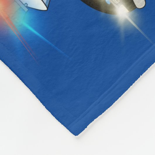 Polizeiautos mit Whimsikum-Cartoon-Decken Fleecedecke (Ecke)