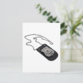 PolizeiBadgeLeatherHolder120911 Postkarte (Stehend Vorderseite)