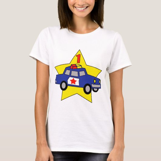 Polizeibeamte 1. Geburtstag T-Shirt (Vorderseite)