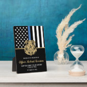 Polizeibeamte Abschluss Strafverfolgungsakademie Fotoplatte (Seite)