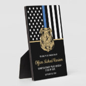 Polizeibeamte Abschluss Strafverfolgungsakademie Fotoplatte (Seite)