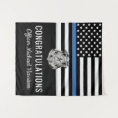 Polizeibeamte Abschluss Strafverfolgungsakademie Wandteppich (Vorderseite (Horizontal))