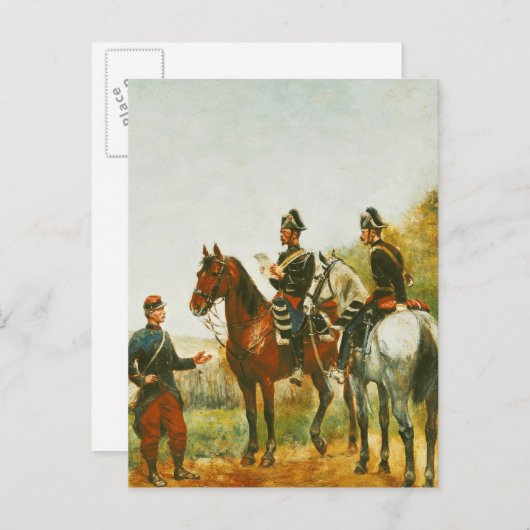 Polizeibeamte an einer Inspektionsreise Postkarte (Vorne/Hinten)