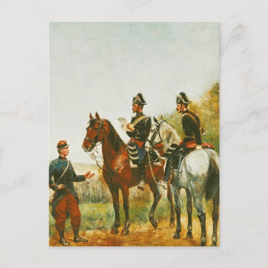 Polizeibeamte an einer Inspektionsreise Postkarte (Vorderseite)