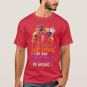 Polizeibeamte an Tag Hexe an Nacht Witze W T-Shirt