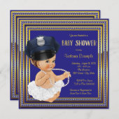 Polizeibeamte Baby Girl Dusche Einladung (Vorne/Hinten)