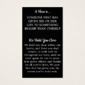 Polizeibeamte Beerdigung Gebet-Karte Hero-Gedenkst (Rückseite)