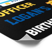 Polizeibeamte begrüßen Party-Signatur Polizeiposte Poster (Ecke)