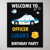 Polizeibeamte begrüßen Party-Signatur Polizeiposte Poster (Vorne)