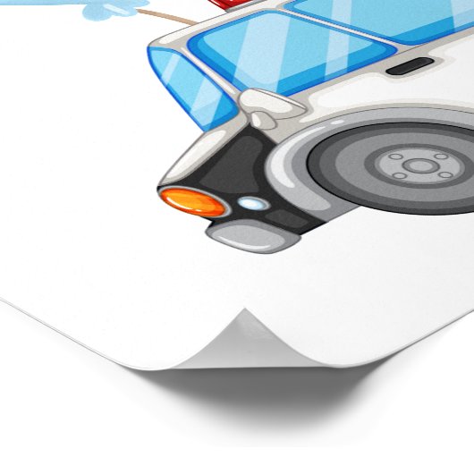 Polizeibeamte Begrüßung Geburtstagsfeier Poster (Ecke)