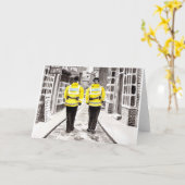 Polizeibeamte Birthday Card Karte (Gelbe Blume)