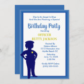 Polizeibeamte Birthday Party Einladung (Vorne/Hinten)