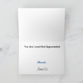 Polizeibeamte Dankeschön-Karte Karte (Innenseite)