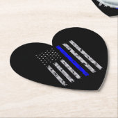 Polizeibeamte der blauen Linie Untersetzer (angewinkelt)