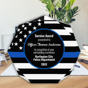 Polizeibeamte der "Blue Line" Acryl Auszeichnung