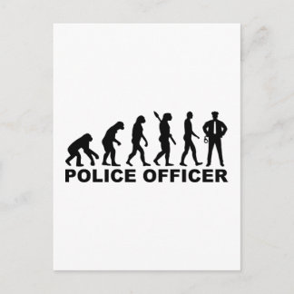 Polizeibeamte der Evolution Postkarte