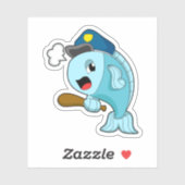 Polizeibeamte der Fische - Hut Aufkleber (Blatt)