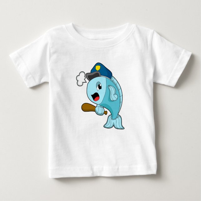 Polizeibeamte der Fische - Hut Baby T-shirt (Vorderseite)