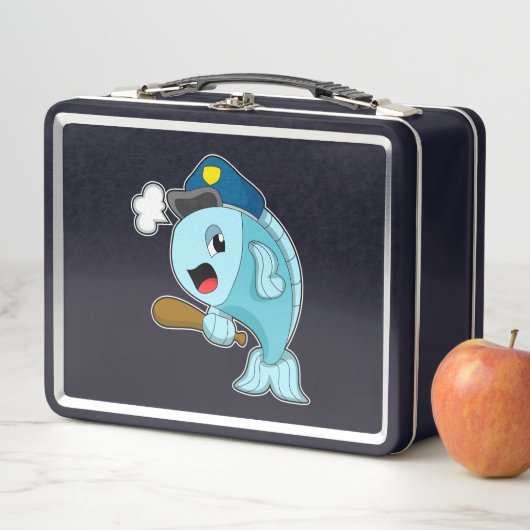 Polizeibeamte der Fische - Hut Metall Brotdose (Beispiel)