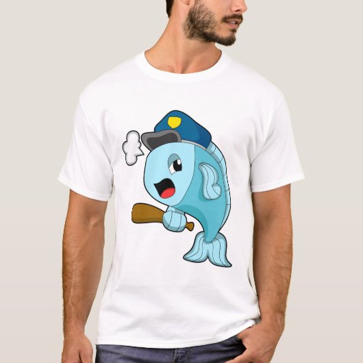 Polizeibeamte der Fische - Hut T-Shirt (Vorderseite)