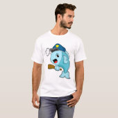 Polizeibeamte der Fische - Hut T-Shirt (Vorne ganz)