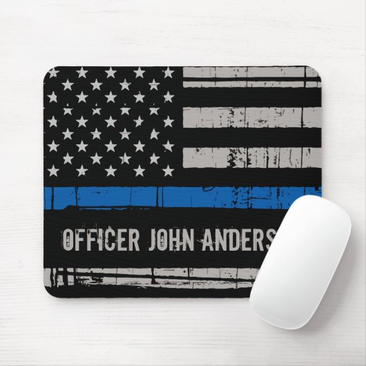 Polizeibeamte der Personalisierten Thin Blue Line Mousepad (Mit Mouse)