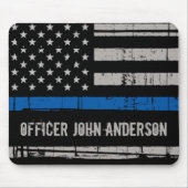 Polizeibeamte der Personalisierten Thin Blue Line Mousepad (Vorne)