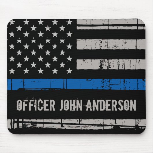 Polizeibeamte der Personalisierten Thin Blue Line Mousepad (Vorne)
