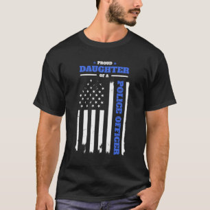 Polizeibeamte der stolzen Tochter störte den Rücke T-Shirt