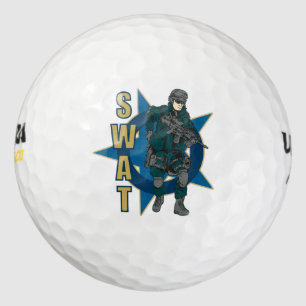 Polizeibeamte der SWAT Golfball