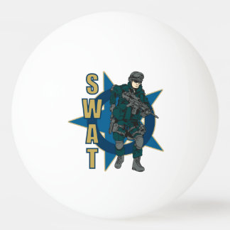 Polizeibeamte der SWAT Tischtennisball