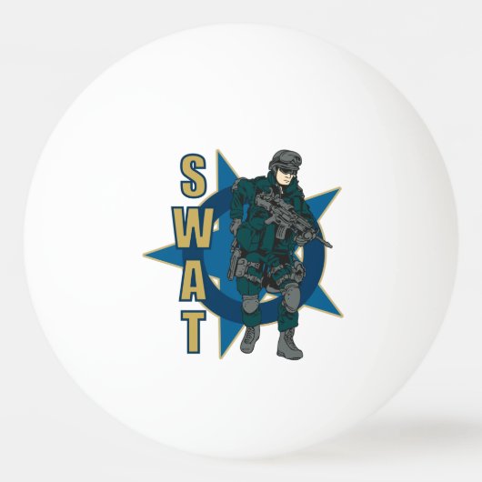 Polizeibeamte der SWAT Tischtennisball (Vorderseite)