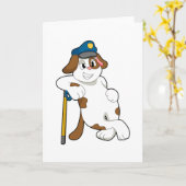 Polizeibeamte des Hundes Karte (Gelbe Blume)