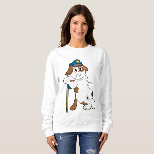 Polizeibeamte des Hundes Sweatshirt (Vorne ganz)