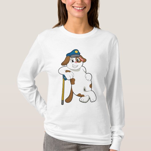 Polizeibeamte des Hundes T-Shirt (Vorderseite)