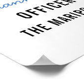 Polizeibeamte des Jahres Thin Blue Line Mitarbeite Poster (Ecke)