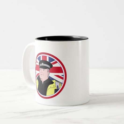Polizeibeamte des Vereinigten Königreichs Zweifarbige Tasse (Vorderseite Links)