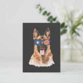 Polizeibeamte Deutsche Schäferhund Amerikanische F Postkarte (Stehend Vorderseite)