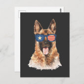 Polizeibeamte Deutsche Schäferhund Amerikanische F Postkarte (Vorne/Hinten)