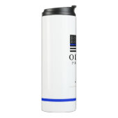 Polizeibeamte| Dienstjubiläum weiß Thermosbecher (Nach links gedreht)