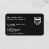 Polizeibeamte Durchsetzung des Logo-Gesetzes Visitenkarte (Vorderseite)