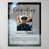 Polizeibeamte Feier zum Foto des Lebens, Beerdigun Poster (Vorne)