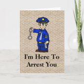 Polizeibeamte Festnahme Geburtstagskarte Karte (Vorderseite)